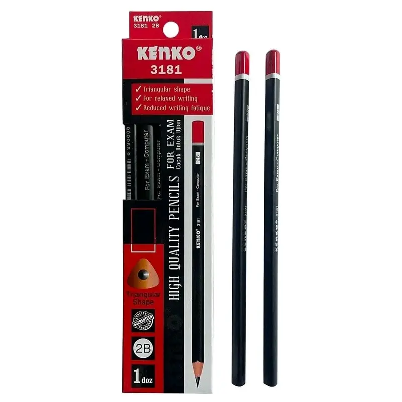 Pensil 2 B Kenko 3181 Pensil Triangular / Lusin - ATK