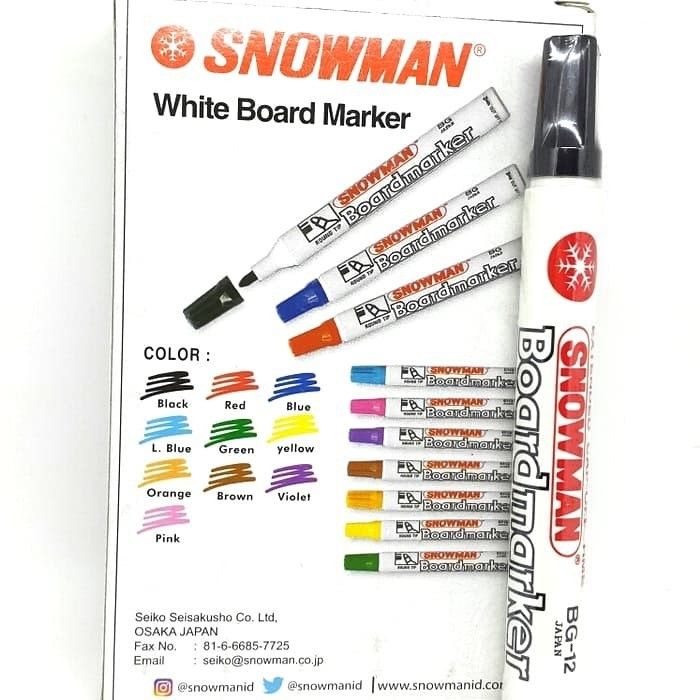 Spidol Snowman White Board Marker - ATK